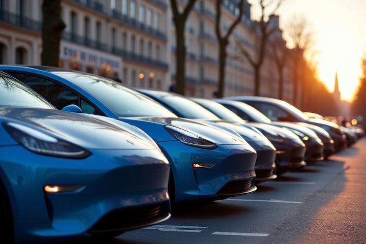 Illustration d'une flotte de véhicules électriques et hybrides de Roule Libre