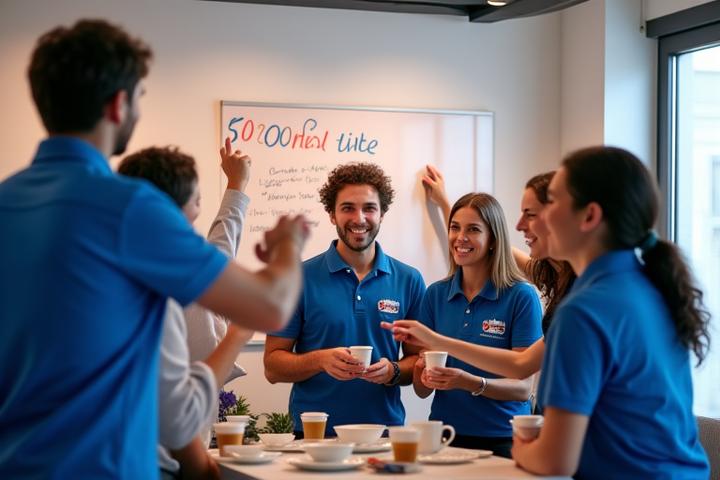 Photo de l'équipe de Roule Libre célébrant le 5000ème client
