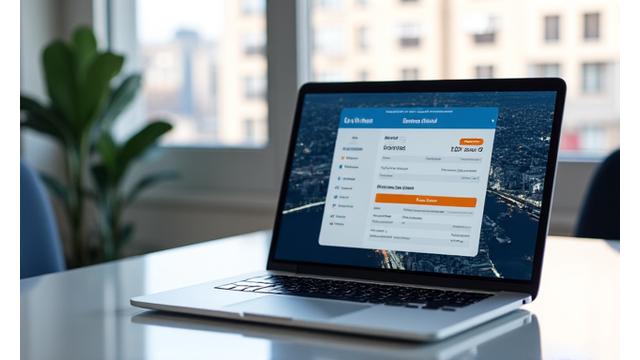 Capture d'écran de la plateforme de réservation Roule Libre sur un ordinateur portable.