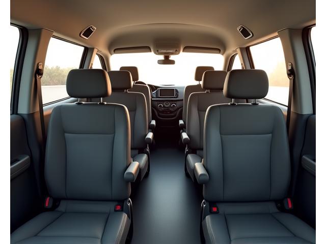 Intérieur d'un Citroën SpaceTourer 9 places, idéal pour les grands groupes.