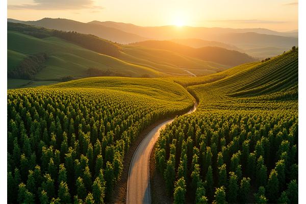 Vignobles de Champagne au soleil avec des voitures en arrière-plan
