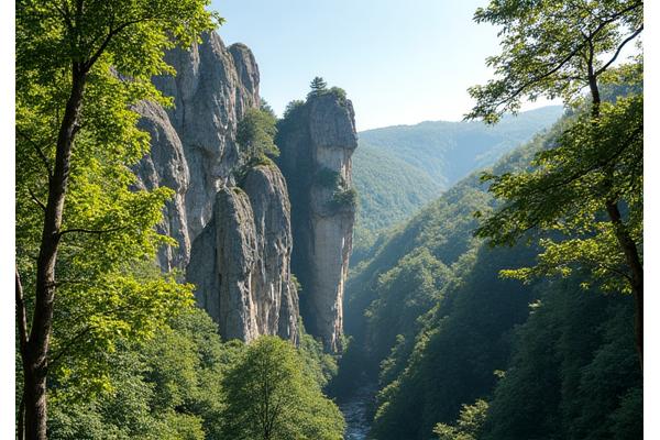 Forêt de Fontainebleau avec des rochers grimpables