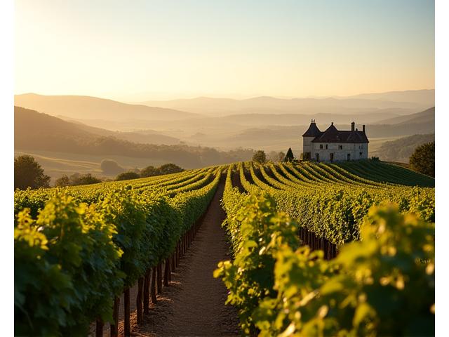 Vignoble et château en Bourgogne sous le soleil